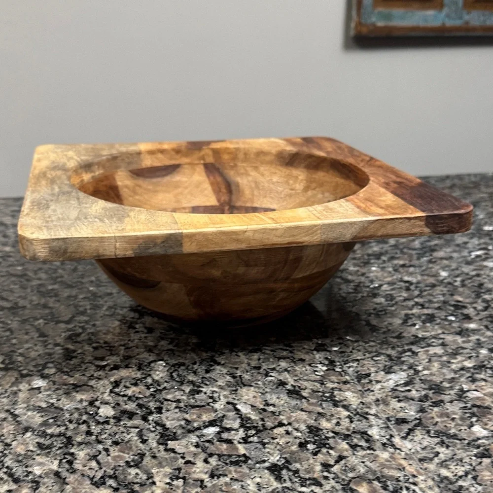 Rustic farmhouse 12” Wooden Bowl
